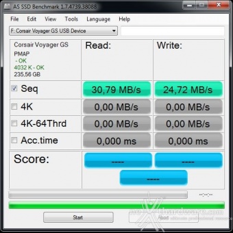 Corsair Flash Voyager GS 256GB 8. AS SSD Benchmark 2