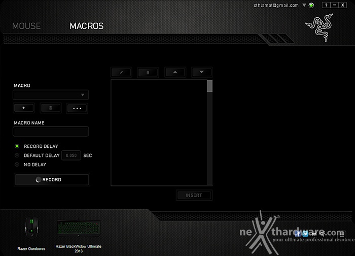Razer Blackwidow Ultimate & Ouroboros 9. Software di gestione - Macro 1