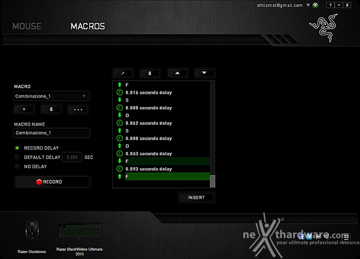 Razer Blackwidow Ultimate & Ouroboros 9. Software di gestione - Macro 4