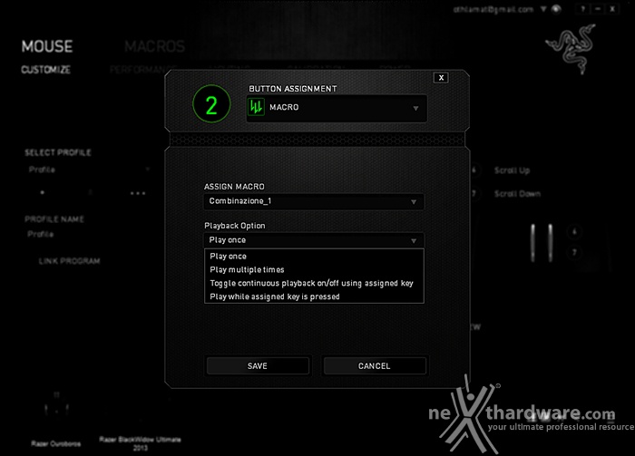 Razer Blackwidow Ultimate & Ouroboros 9. Software di gestione - Macro 5