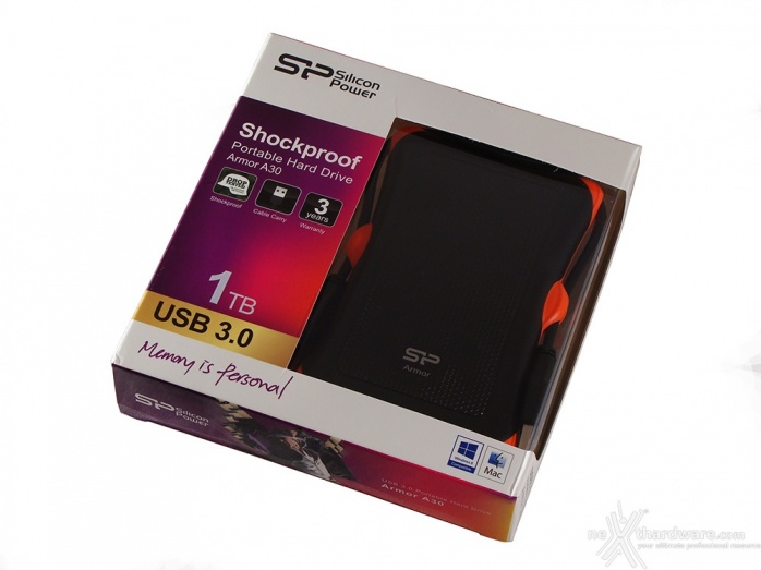 Silicon Power Armor A30 1TB 1. Confezione & Bundle 1