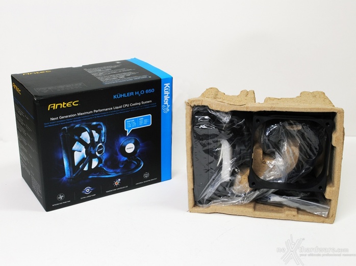 Comparativa AiO 120 1. Antec KÜHLER H2O 650 - Confezione & Bundle 3