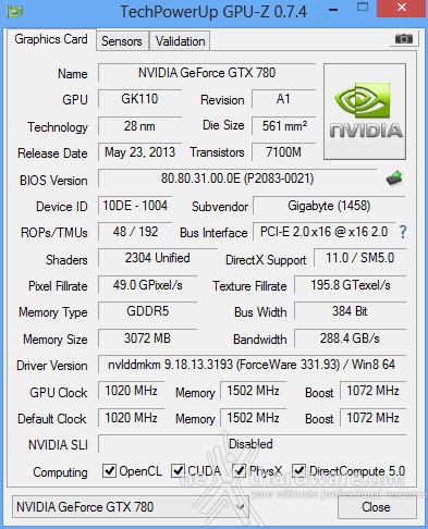 GIGABYTE GeForce GTX 780 GHz Edition 2. GIGABYTE GeForce GTX 780 GHz Edition - PCB 2
