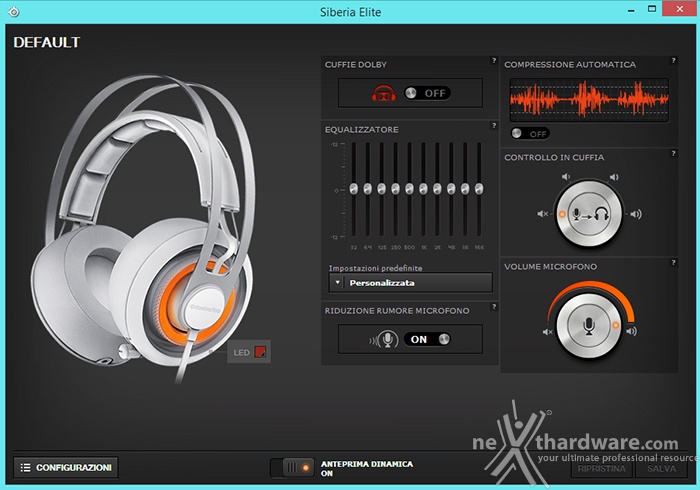 SteelSeries Siberia Elite 4. Software di gestione - Prima parte 5
