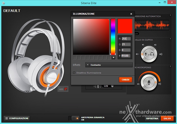 SteelSeries Siberia Elite 5. Software di gestione - Seconda parte 2
