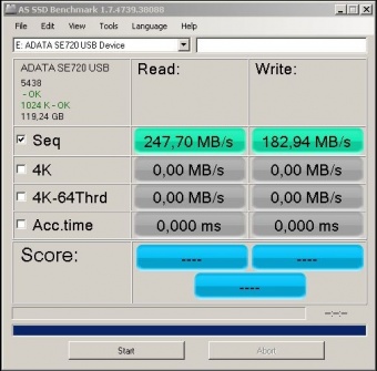 ADATA DashDrive Elite SE720  6. AS SSD Benchmark 3