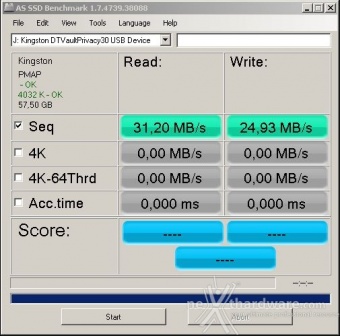 Kingston DataTraveler Vault Privacy 3.0 64GB 8. AS SSD Benchmark 3
