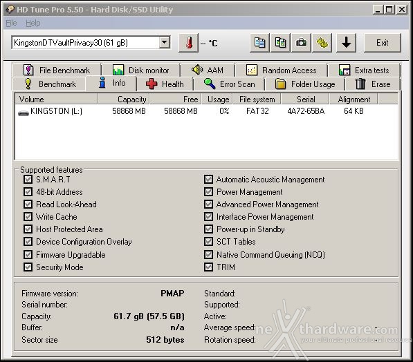 Kingston DataTraveler Vault Privacy 3.0 64GB 2. Firmware, capacità e software 1
