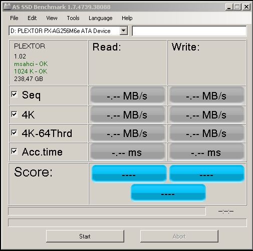 Plextor M6e 256GB 12. AS SSD BenchMark 1