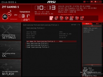 MSI Z97 Gaming 5 9. MSI Click BIOS 4 - Overclock 12