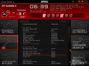 MSI Z97 Gaming 5 9. MSI Click BIOS 4 - Overclock 1