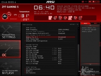 MSI Z97 Gaming 5 9. MSI Click BIOS 4 - Overclock 4