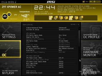 MSI Z97 XPOWER AC 9. MSI Click BIOS 4 - Overclock 2