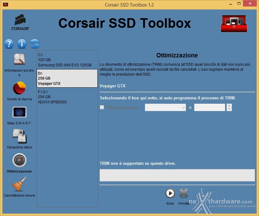 Corsair Flash Voyager GTX 256GB 2. Firmware e capacità 3