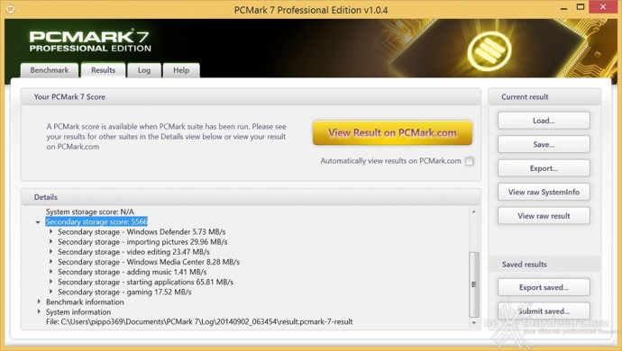 Plextor M6 Pro 256GB 15. PCMark 7 & PCMark 8 1