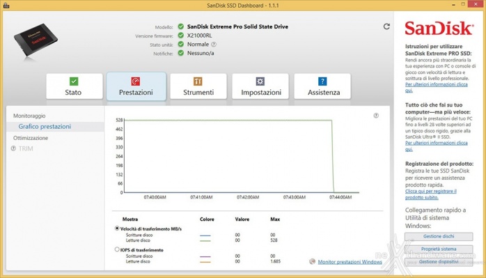 SanDisk Extreme PRO 480GB 3. Firmware - TRIM - Overprovisioning - SanDisk Dashboard 7