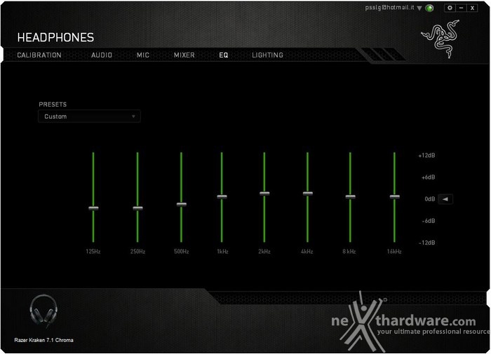 Razer Kraken 7.1 Chroma 3. Synapse 2.0 - Controlli Audio 6