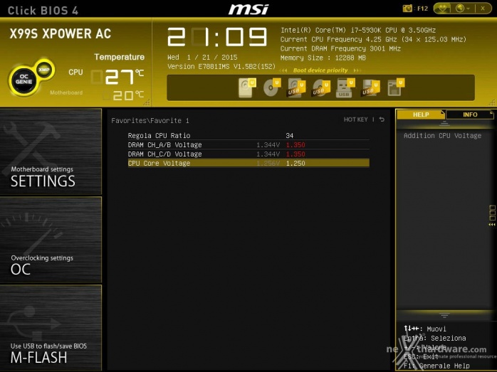 MSI X99S XPOWER AC 8. UEFI BIOS  -  Impostazioni generali 3