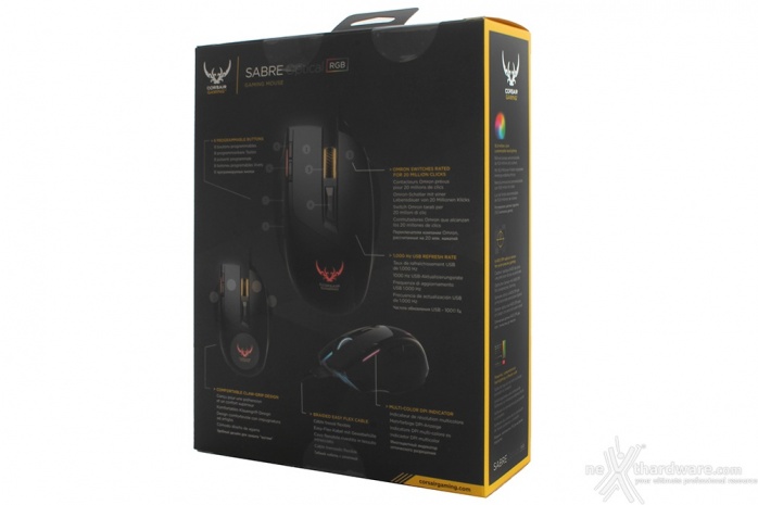 Corsair Gaming Sabre RGB Laser & Optical 1. Packaging & Bundle 3