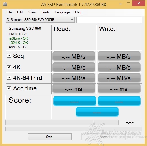 Samsung 850 EVO 500GB 12. AS SSD Benchmark 1