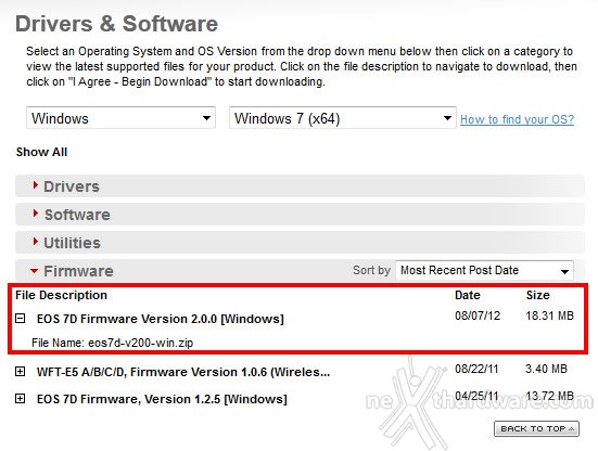 how to find canon 7d firmware version